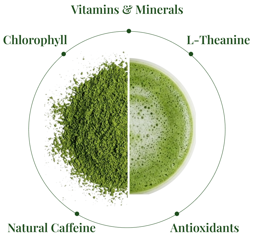Green matcha ingredients